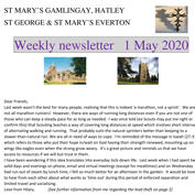 St Mary's, Gamlingay, weekly newsletter – 1st May 2020. Click on the graphic to download it.