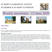 St Mary's, Gamlingay, weekly newsletter – 12th June 2020.