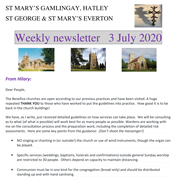 St Mary's, Gamlingay, weekly newsletter – 3rd July 2020.