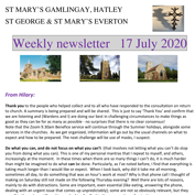 St Mary's, Gamlingay, weekly newsletter – 17th July 2020.