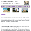 St Mary's, Gamlingay, weekly newsletter – 4th September 2020.