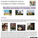 St Mary's, Gamlingay, weekly newsletter – 16th October 2020.