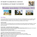 St Mary's, Gamlingay, weekly newsletter – 12th February 2021.