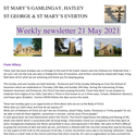 St Mary's, Gamlingay, weekly newsletter – 21st May 2021.