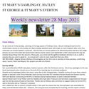 St Mary's, Gamlingay, weekly newsletter – 28th May 2021.