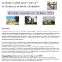 St Mary's, Gamlingay, weekly newsletter – 18th June 2021.