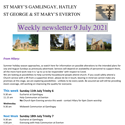 St Mary's, Gamlingay, weekly newsletter – 9th July 2021.