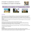 St Mary's, Gamlingay, weekly newsletter – 17th September 2021.