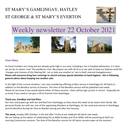 St Mary's, Gamlingay, weekly newsletter – 22nd October 2021.