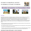 St Mary's, Gamlingay, weekly newsletter – 12th November 2021.