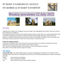 St Mary's, Gamlingay, weekly newsletter – 22nd July 2022.