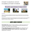 St Mary's, Gamlingay, weekly newsletter – 2nd June 2023.