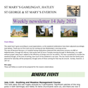 St Mary's, Gamlingay, weekly newsletter – 14th July 2023.