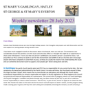 St Mary's, Gamlingay, weekly newsletter – 28th July 2023.