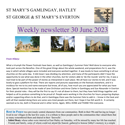 St Mary's, Gamlingay, weekly newsletter – 30th June 2023.