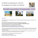 St Mary's, Gamlingay, weekly newsletter – 8th September 2023.