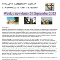 St Mary's, Gamlingay, weekly newsletter – 29th September 2023.