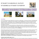 St Mary's, Gamlingay, weekly newsletter – 15th December 2023.