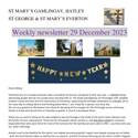 St Mary's, Gamlingay, weekly newsletter – 29th December 2023.