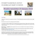 St Mary's, Gamlingay, weekly newsletter – 19th January.