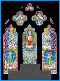 St Denis', East Hatley, Cambridgeshire – proposed design for a new chancel / east window by Aidan McRae Thomson – March 2024.