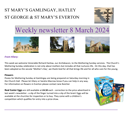 St Mary's, Gamlingay, weekly newsletter – 8th March.