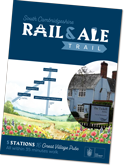 Rail and ale trail booklet, May 2024, featuring five stations in South Cambridgeshire (Foxton, Shepreth, Meldreth, Shelford and Whittlesford Parkway) and highlighting 16 pubs, all within a 35-minute walk from the stations.