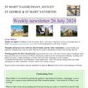 St Mary's, Gamlingay, weekly newsletter – 26th July.