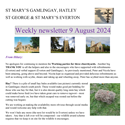 St Mary's, Gamlingay, weekly newsletter – 9th August.