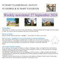 St Mary's, Gamlingay, weekly newsletter – 27th September.