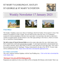 St Mary's, Gamlingay, weekly newsletter – 17th January 2025