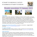 St Mary's, Gamlingay, weekly newsletter – 31sth January 2025