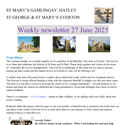 St Mary's, Gamlingay, weekly newsletter – 27th June 2025