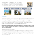 St Mary's, Gamlingay, weekly newsletter – 15th August 2025