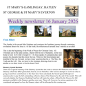 St Mary's, Gamlingay, weekly newsletter – 16th January 2026