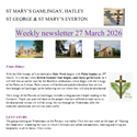 St Mary's, Gamlingay, weekly newsletter – 27th March 2026