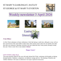 St Mary's, Gamlingay, weekly newsletter – 3rd April 2026
