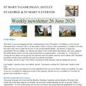 St Mary's, Gamlingay, weekly newsletter for 26th June 2026
