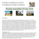 St Mary's, Gamlingay, weekly newsletter for 24th July 2026